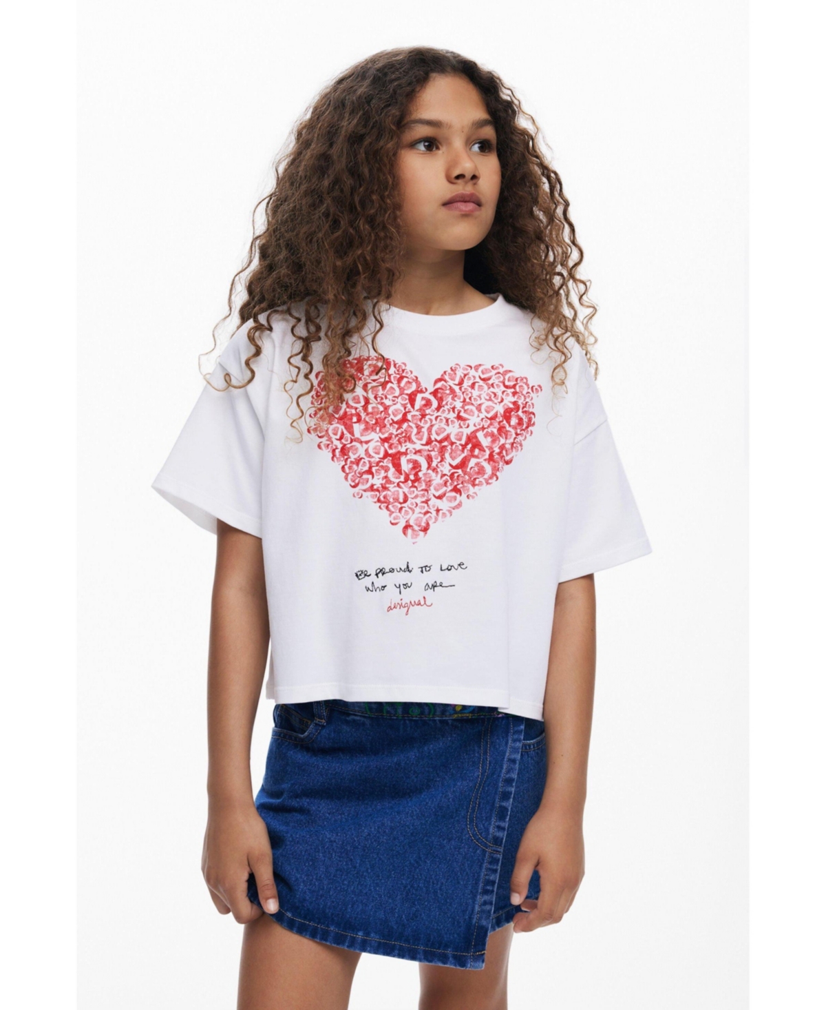 Desigual Girls Girls's Short-sleeve heart T-shirt
