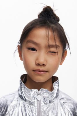 Girls Girls's Reversible silver jacket