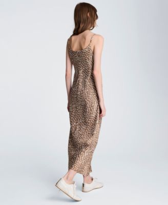 Women's Polka Dot Cowl Neck Slip Dress