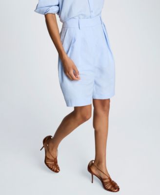 Women's High-Rise Pleated Shorts