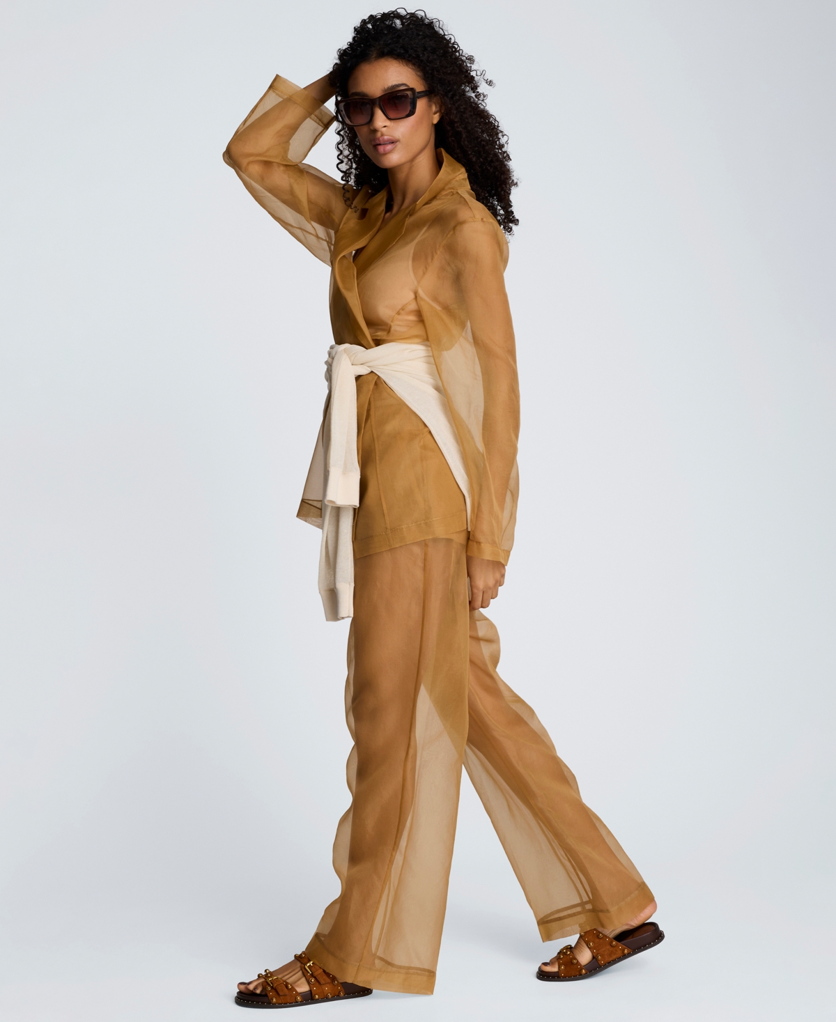 Kenneth Cole Women's High-Waist Organza Pants