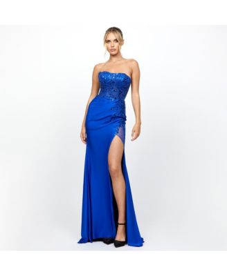 Women's Madeleine Strapless High Split Gown