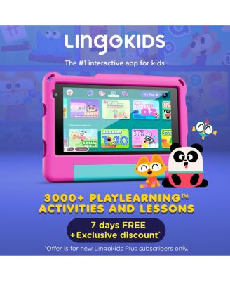 7" A7 Educational Kids Tablet with Epic! and Lingokids 32GB with Parental Controls & Kid-Proof Case