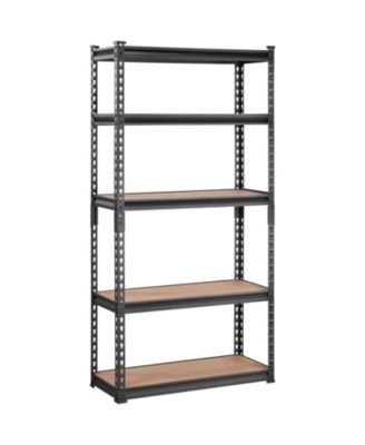 5-Tier Storage Shelving Unit, Adjustable, 2000-Lb Capacity, 30"L x 12"W x 60"H, Heavy-Duty Utility Rack
