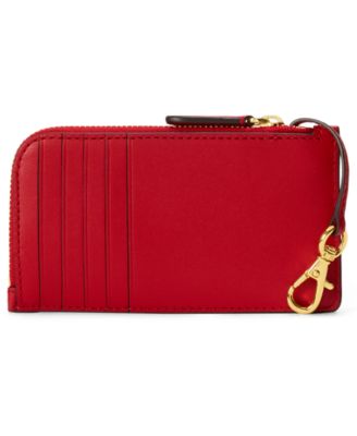 Leather L-Zip Card Case Wallet