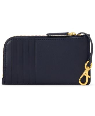 Leather L-Zip Card Case Wallet