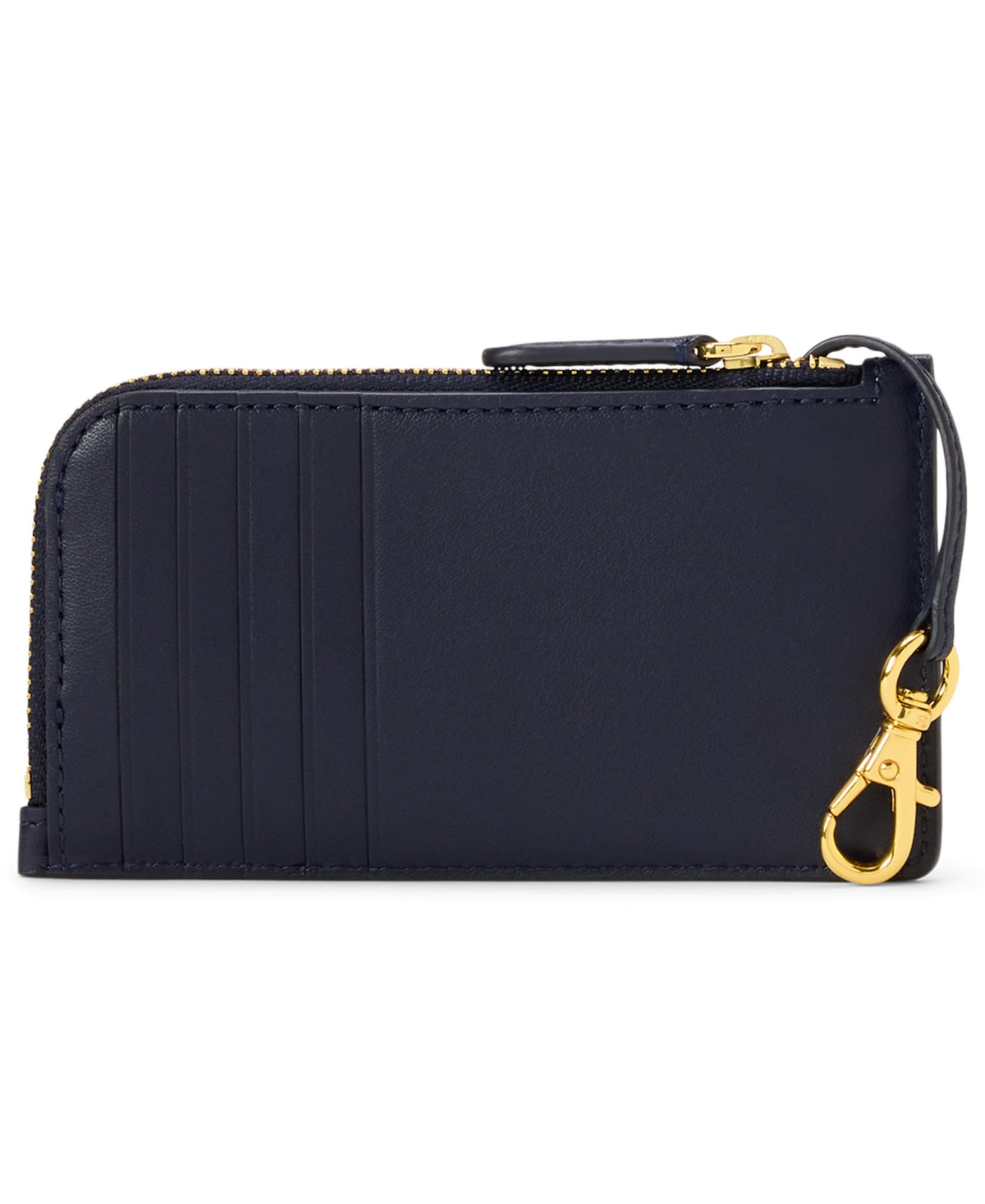 Lauren Ralph Leather L-Zip Card Case Wallet