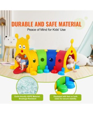 Caterpillar Crawl Tunnel for Kids, Indoor Outdoor Play Toy