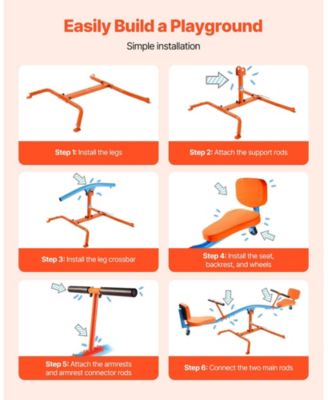 Kids Seesaw, 300 lb Capacity Sit and Spin Teeter Totter with Easy-Grip Handles for Ages 3