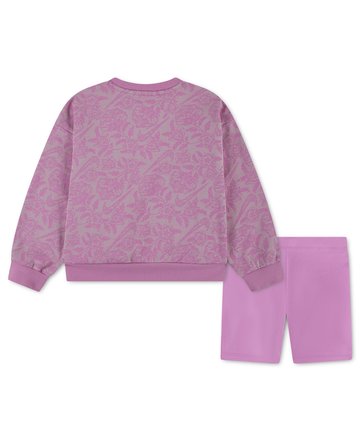 Nike Girls' 4-6X Lace It Up Crewneck Top and Shorts, 2-Piece Set