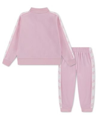 Girls' Toddler 2T-4T Logo-Taping Jacket and Pants, 2 Piece Set