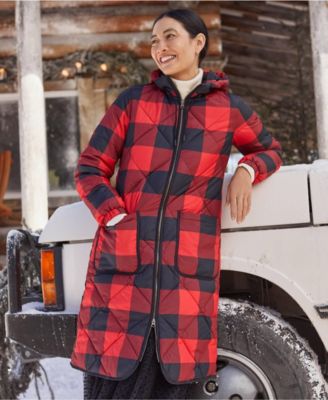 Women's Print FeatherFree Insulated Diamond Quilted Maxi Coat