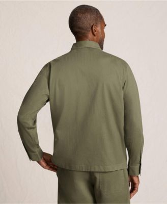 Men's Herringbone Utility Shirt Jacket