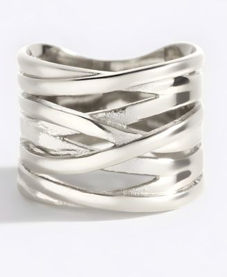 Mint & Lily Wire Wrap Statement Ring - Silver-toned