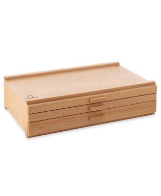 3 Drawer Wooden Artist Storage Supply Box for Pastels, Pencils, Pens, Markers, Brushes and Tools