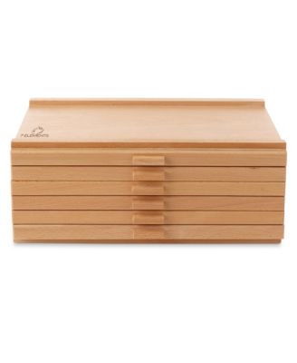  12 Drawer Wooden Artist Storage Supply Box for Pastels, Pencils, Pens, Markers, Brushes and Tools