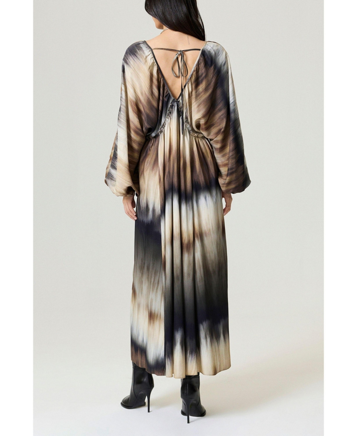 Nocturne Women's Tie-Back Batik Print Maxi Dress