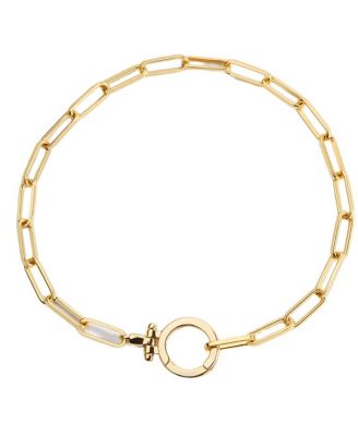 Mint Lily Mint Paperclip Bracelet - 18k gold on sterling silver 85$