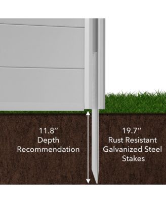 48" x 48" Privacy Screen - Outdoor Vinyl Fence Panel Enclosure for AC / Trash Bins / Pool Equipment - Gray