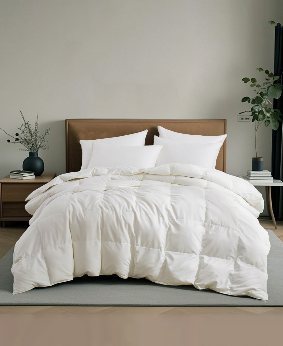 Unikome All Seasons Goose Down Feather Fiber Comforter