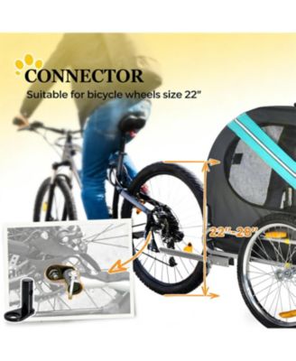 Dog Stroller Bicycle Carrier with 2 Wheels in Green