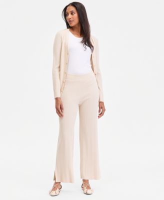 Women's Rib-Knit Pull-On Pants