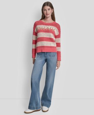 Petite Long-Sleeve Stripe Sweater