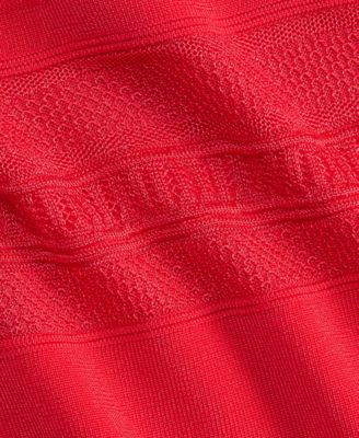 Women's Short Sleeve Pointelle Stripe Sweater