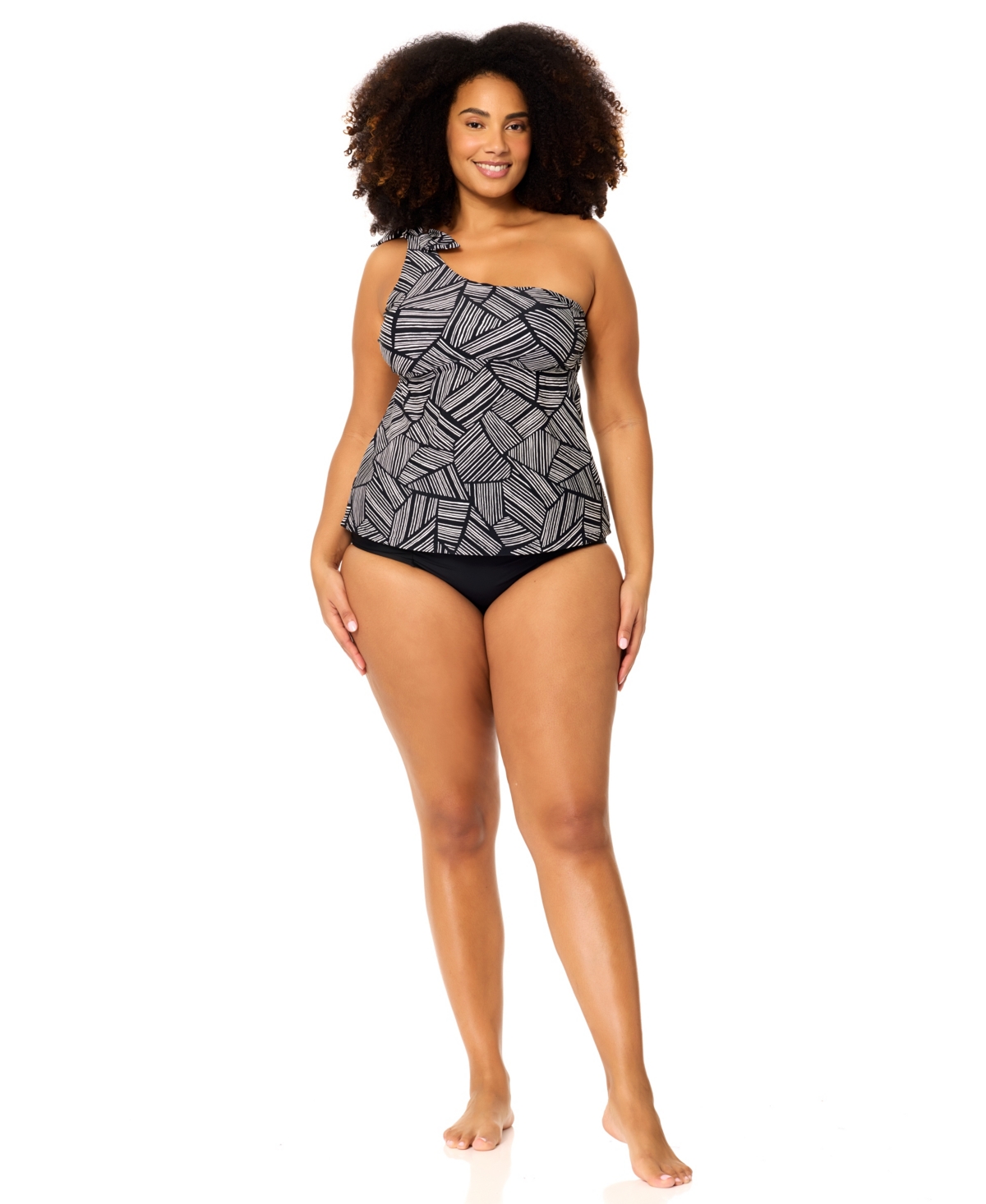 Raisins Curve Plus Marita Trendy Printed Tankini Swim Top