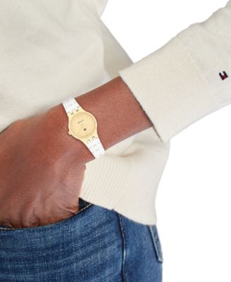 Women's Quartz White Silicone Strap Watch, 25mm