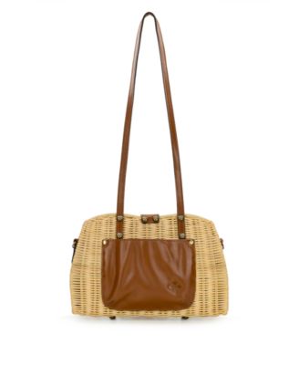 Isere Small Wicker Scarf Satchel Bag