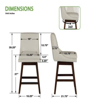 27" Fabric Allingham Swivel Counter Stool