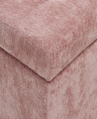 18.25" Fabric Metro Storage Ottoman