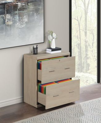 28.5" Wood Alpine 2-Drawer Lateral File Cabinet