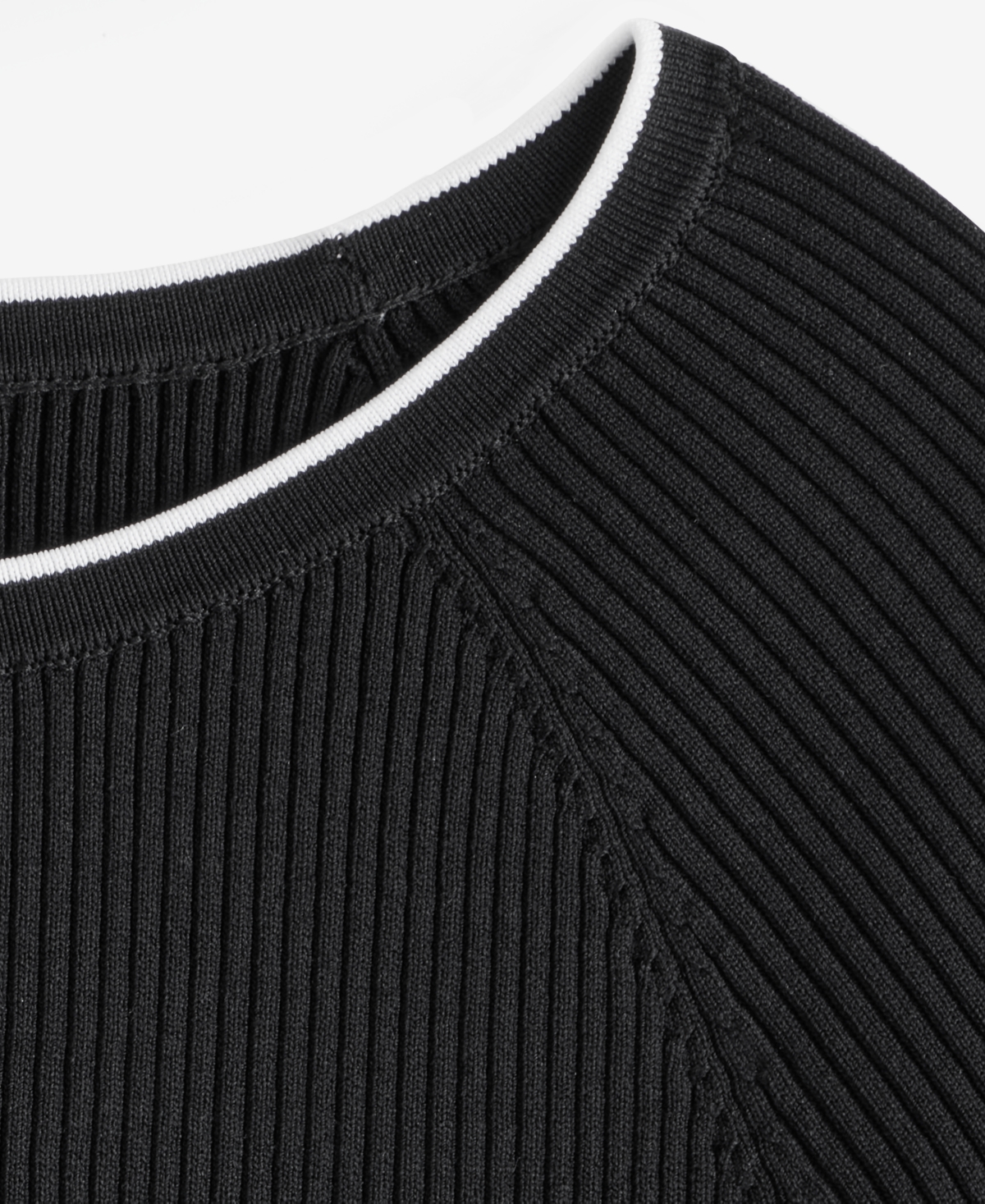 I.n.c. International Concepts Women's Tipped Rib-Knit Short-Sleeve Top, Macy's Exclusive