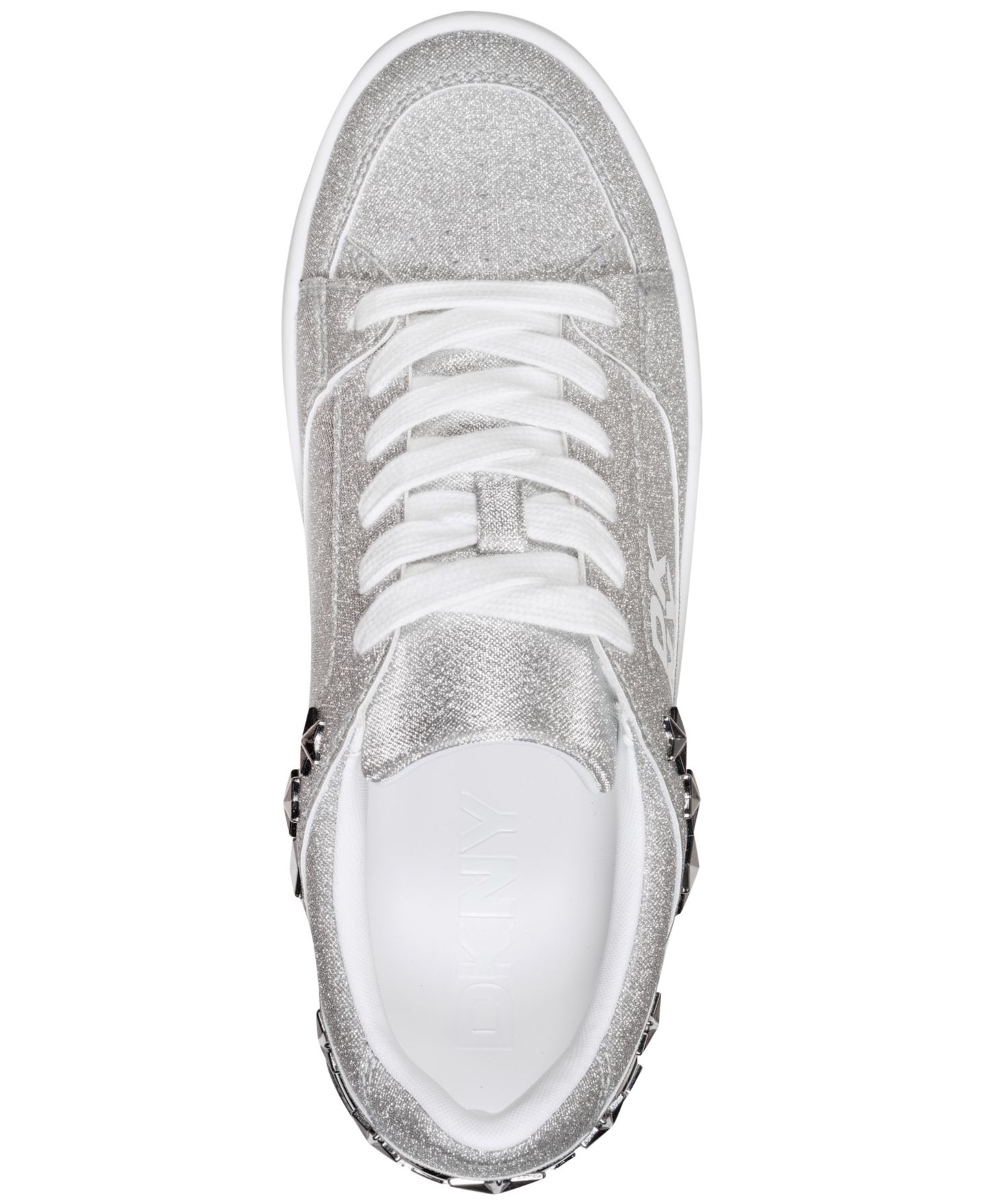 Женские кроссовки DKNY Manserra Lace-Up, цвет: Серебряный — фото 4