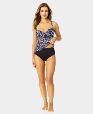 Women's Drape Front Tankini Top