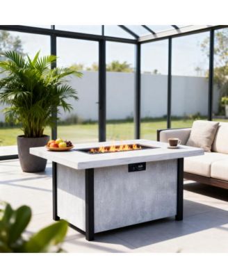 44inch W x 25inch H Outdoor Patio Propane Gas Fire Pit Table 50000 BTU High Temperature Resistant