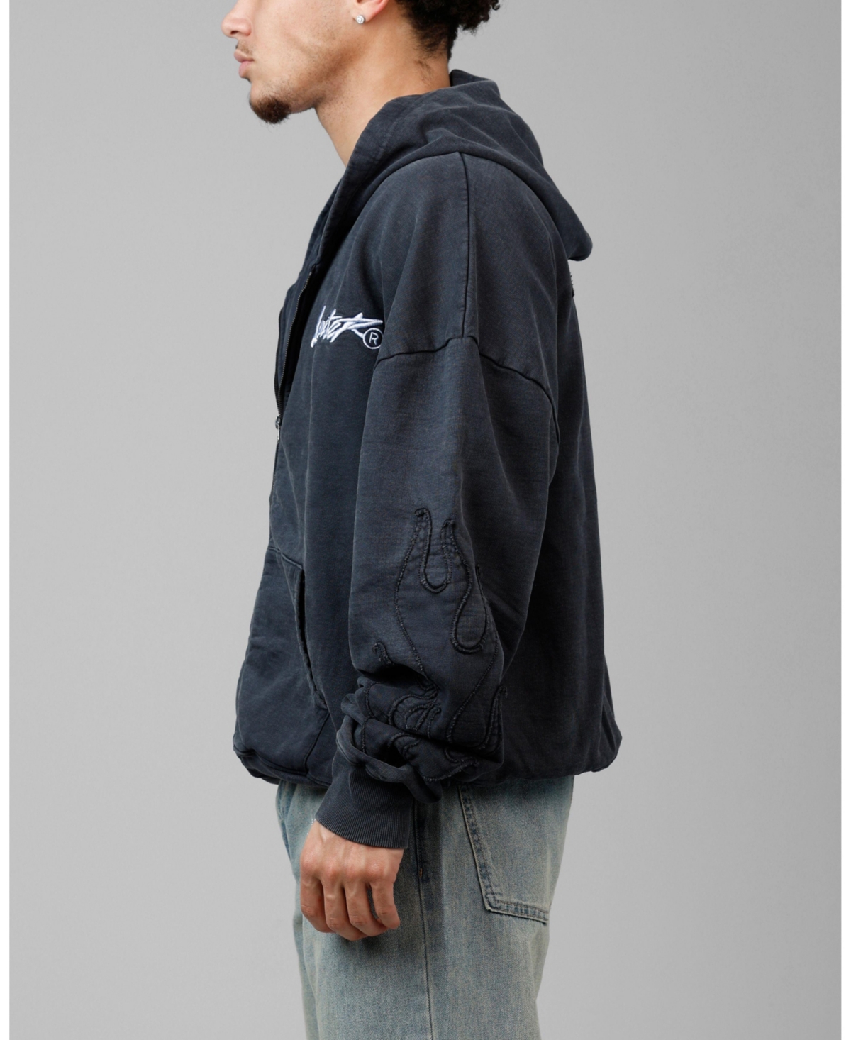 Loiter Men's Inferno Hoodie Washed Black