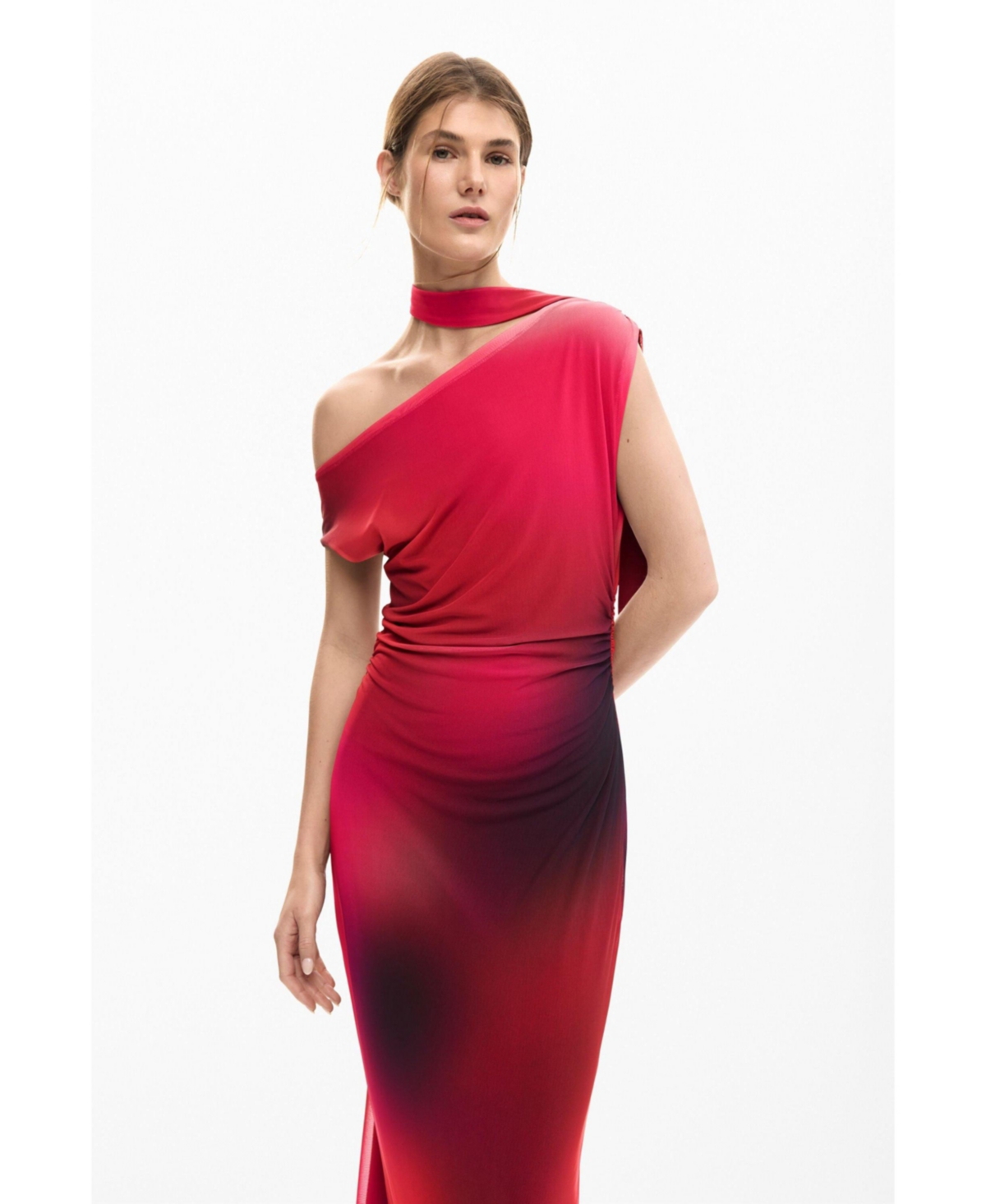 Desigual Women's Asymmetric draped dress