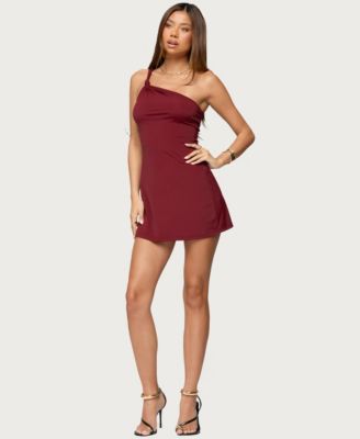 Women's Saffey Knotted One Shoulder Mini Dress