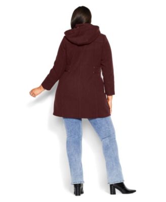 Women's Faux Wool Plain Coat