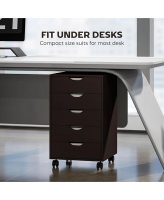5 Drawer Filing Cabinet Home Office Mobile for Paper, Accessories