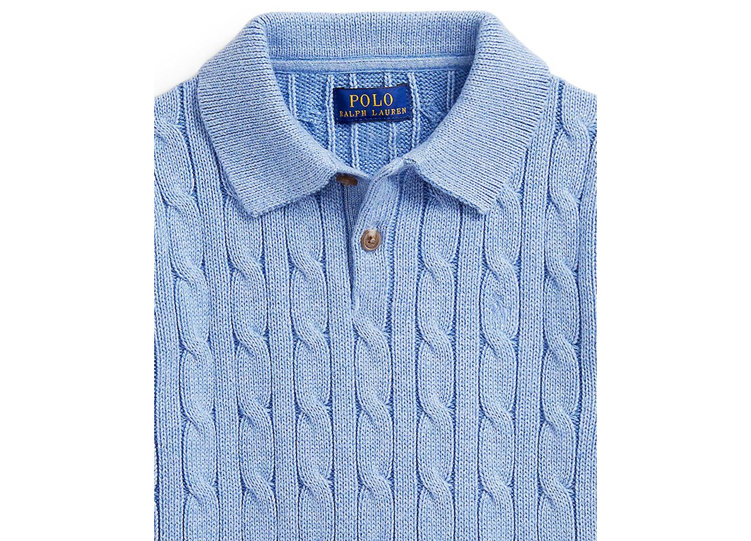 Boys' 2-7 Cable-Knit Cotton Polo Sweater