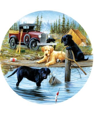 Camping Trip 500-Piece Round Jigsaw Puzzle