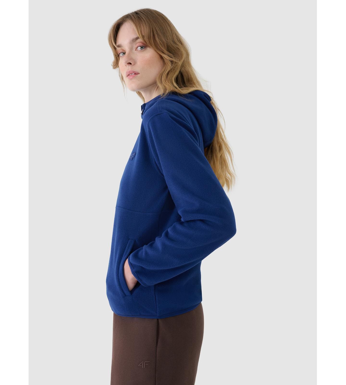 Женский топ 4F Regular Hooded Fleece, цвет: Тёмно-синий — фото 4