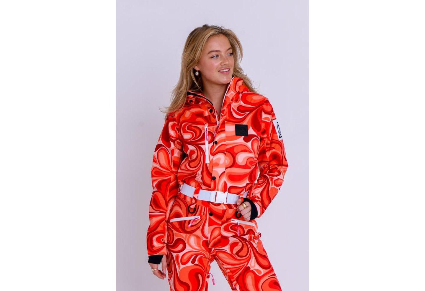 Женские куртки OOSC Shagadelic Baby! Ski Suit, цвет: Красный / Оранжевый — фото 4