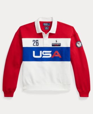 Women's Team USA Graphic Polo Collar Long-Sleeve Knit Top