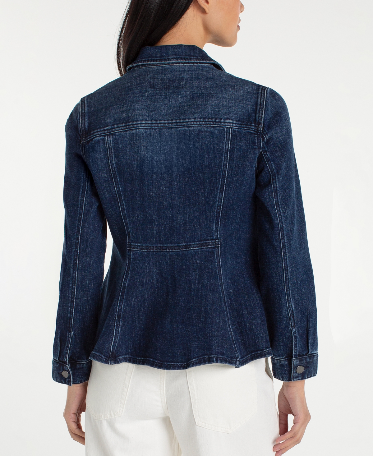 Liverpool Los Angeles Petite Button-Front Trucker Jacket