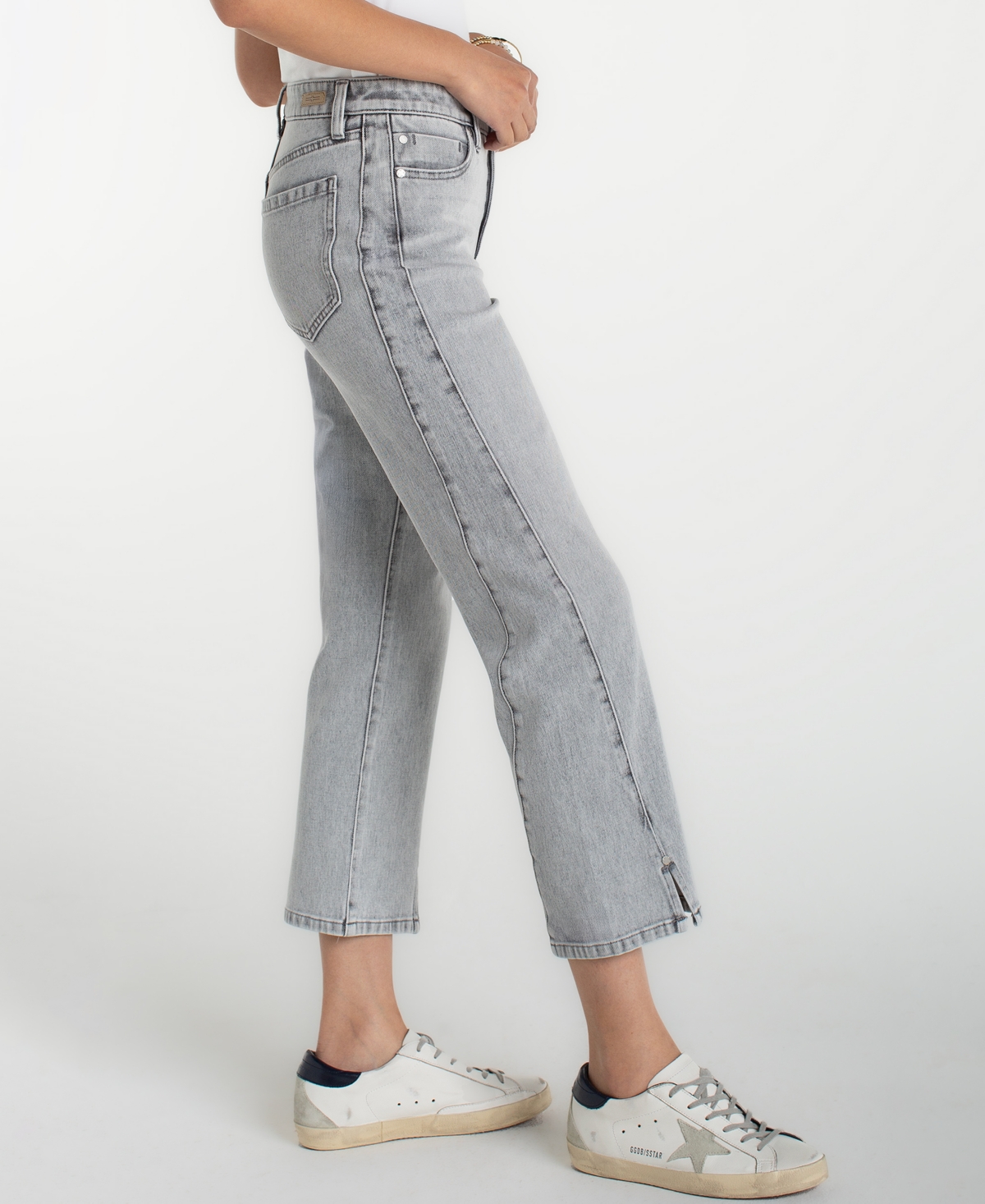 Liverpool Los Angeles Petite Kennedy Mid Rise Straight Jeans